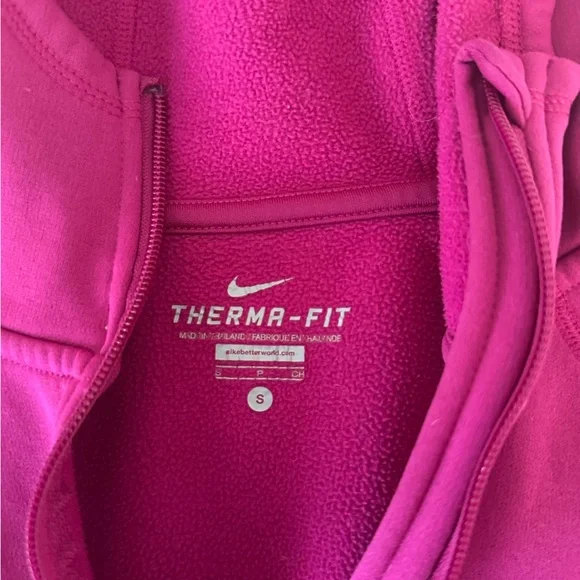 Nike Fuchsia Full-Zip Therma Fit Hoodie Size Small - Picture 3 of 6